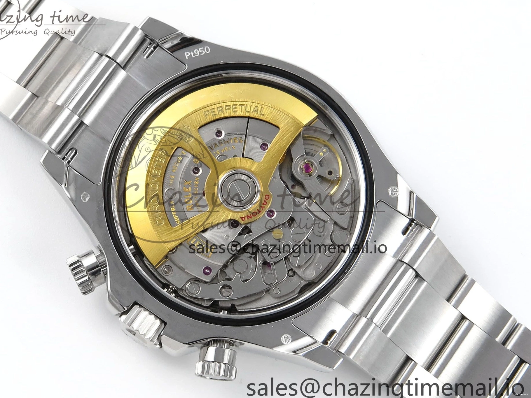 126506 1:1 Edition Ice Best SH4131 Daytona Strap V5 on Blue QF SS Dial Bracelet 0330